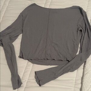 Zara Charcoal Long Sleeve Women's Tee